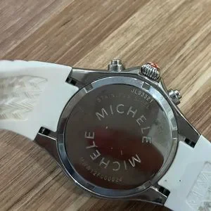 Michele White Watch with Rubber Band and Pink details Michele Releve Women main image 4